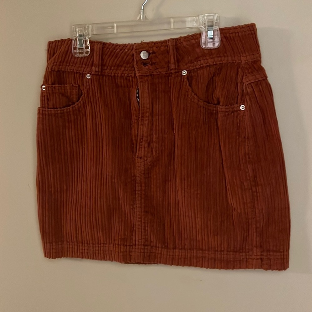 urban outfitters burnt orange skirt